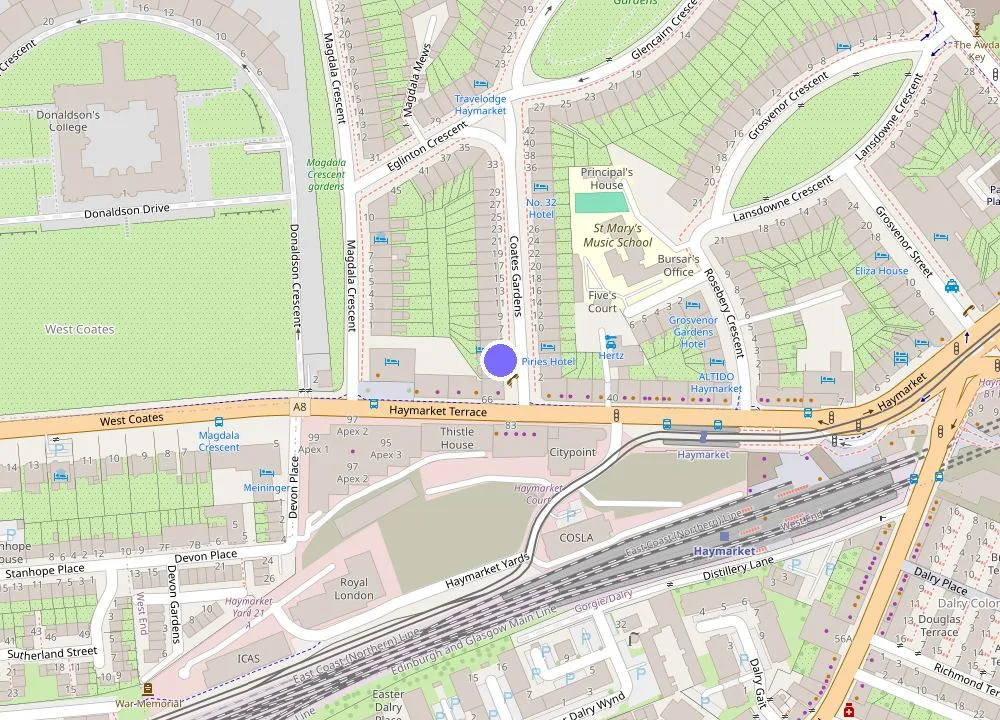 Map: The Haymarket Hotel